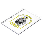 Verlass der Tür heute auf Notizblock (Linke Seite)