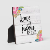 Verlass des Richters auf Jesus Tabletop Plaque Fotoplatte (Vorderseite)