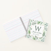 Verlass Design Leaf Garden Ursprüngliches Hochzeit Notizblock (Innenseite)