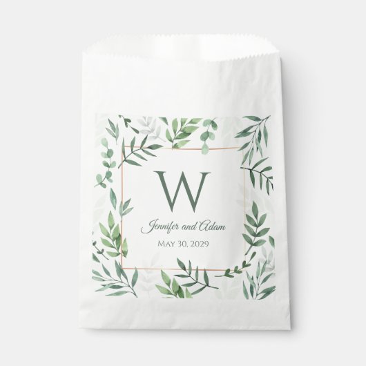 Verlass Design Leaf Garden Wedding Gefallen Tasche Geschenktütchen (Vorderseite)