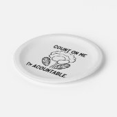 Verlass dich auf mich, ich bin verantwortlich pappteller (Schrägansicht)