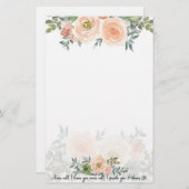 Verlass dir nie Aquarellblumen Briefpapier (Vorne/Hinten)