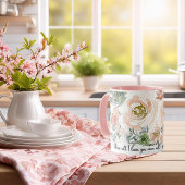 Verlass dir nie eine rosa Aquarellflora Christlich Tasse
