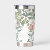 Verlass dir nie eine rosa Aquarellflora Christlich Thermobecher (Rechts)