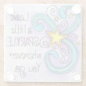 Verlass ein wenig Sparkle Glasuntersetzer (Rückseite)