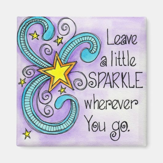 Verlass ein wenig Sparkle Magnet (Vorne)