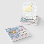 Verlass ein wenig Sparkle Steinuntersetzer (Seitenansicht)