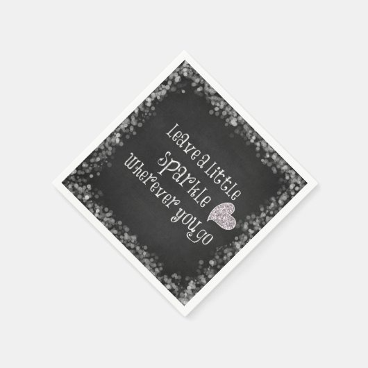 Verlass ein wenig Sparkle, wohin du willst Serviette (Ecke)