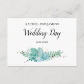 Verlass eine Nachricht Botanik Grüne Hochzeitsratg Hinweiskarte (Rückseite)