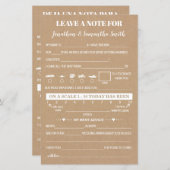 Verlass eine Notiz für eine zweisprachige rustikal (Vorne/Hinten)