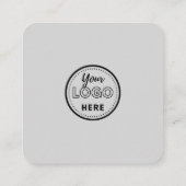 Verlass eines QR Code Social Media Gray Logos Quadratische Visitenkarte (Rückseite)