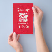 Verlass eines QR Code Social Media Logo Red Flyer (Handgriff)