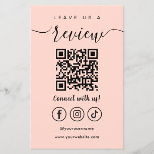 Verlass eines QR Code Social Media Logos Flyer