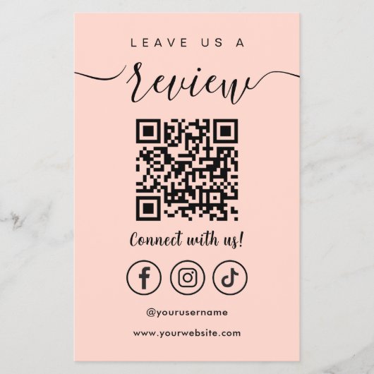 Verlass eines QR Code Social Media Logos Flyer (Vorne)