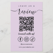 Verlass eines QR Code Social Media Logos Flyer (Vorne)