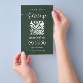 Verlass eines QR Code Social Media Logos Flyer (Handgriff)
