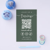 Verlass eines QR Code Social Media Logos Flyer (Einzeln)