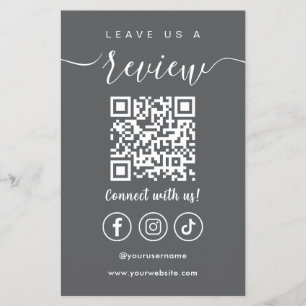 Verlass eines QR Code Social Media Logos Flyer