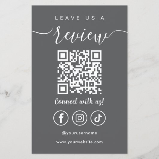 Verlass eines QR Code Social Media Logos Flyer (Vorne)