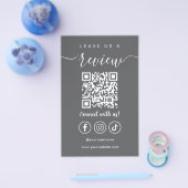Verlass eines QR Code Social Media Logos Flyer (Einzeln)