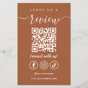 Verlass eines QR Code Social Media Logos Flyer