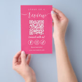 Verlass eines QR Code Social Media Logos Flyer (Handgriff)