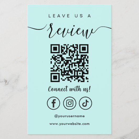 Verlass eines QR Code Social Media Logos Flyer (Vorne)
