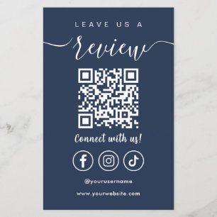 Verlass eines QR Code Social Media Logos Flyer