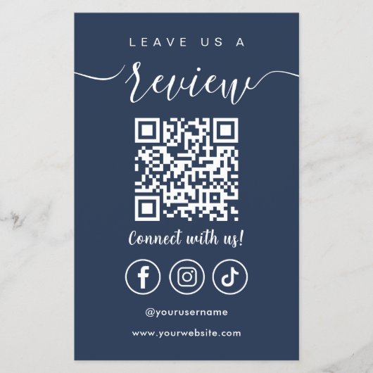 Verlass eines QR Code Social Media Logos Flyer (Vorne)