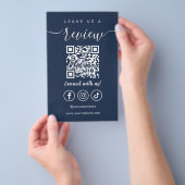 Verlass eines QR Code Social Media Logos Flyer (Handgriff)
