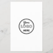 Verlass eines QR Code Social Media Logos Weiß Flyer (Hinten)