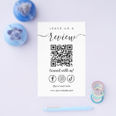 Verlass eines QR Code Social Media Logos Weiß Flyer (Einzeln)