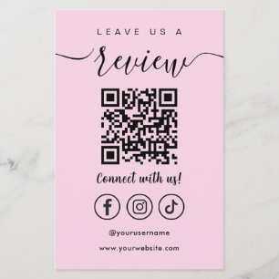 Verlass eines QR-Codes für Social Media-Logo Pink Flyer