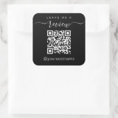 Verlass eines QR-Kodex für Unternehmen Soziale Med Quadratischer Aufkleber (Tasche)