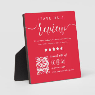Verlass eines Red-Logos für Social Media-Qr-Code Fotoplatte