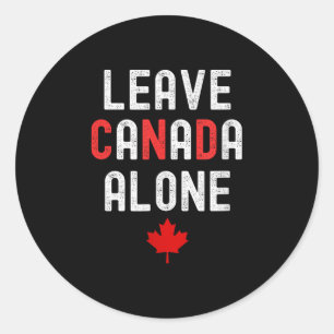 Verlass Kanada allein - Antitarifäre Design mit Ah Runder Aufkleber