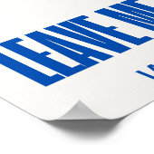 Verlass Me Alone Poster (Ecke)