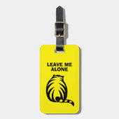 Verlass mich allein lustig Katzengelbe Gepäckmarke Gepäckanhänger (Vorderseite vertikal)