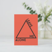 Verlass mich allein postkarte (Stehend Vorderseite)