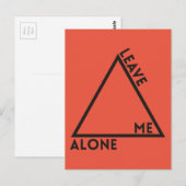 Verlass mich allein postkarte (Vorne/Hinten)