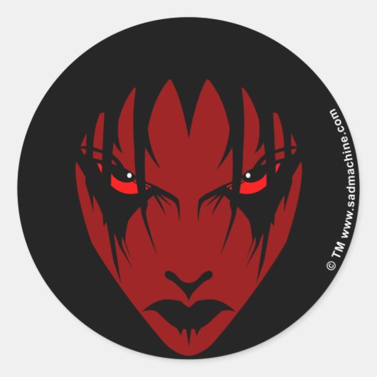 verlass mich allein runder aufkleber (Vorderseite)