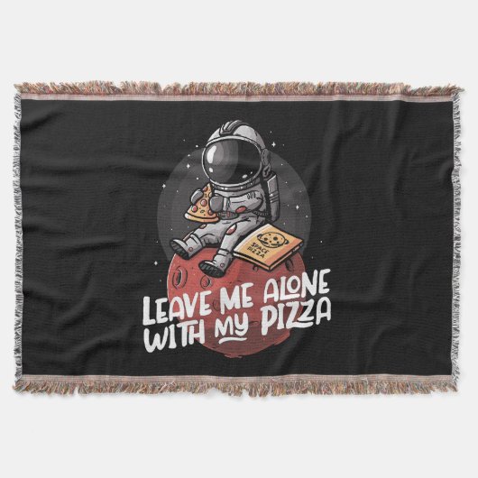 Verlass mir allein mit meiner Pizza Decke (Vorderseite)