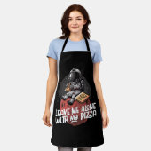 Verlass mir allein mit meiner Pizza Schürze (Getragen)
