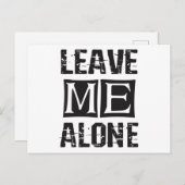 Verlass mir alleine postkarte (Vorne/Hinten)