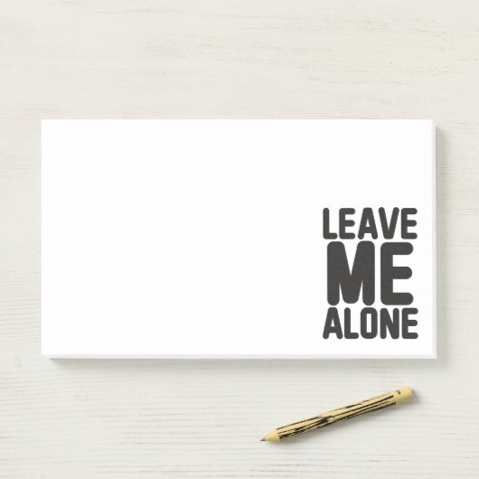 Verlass mir alleine Privatsphäre Post-it Klebezettel (Auf Schreibtisch)