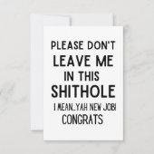 verlass mir bitte nicht... Funny Coworker verlasse Ankündigung (Vorderseite)