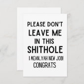 verlass mir bitte nicht... Funny Coworker verlasse Ankündigung (Vorne/Hinten)