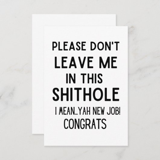 verlass mir bitte nicht... Funny Coworker verlasse Ankündigung (Vorne/Hinten)