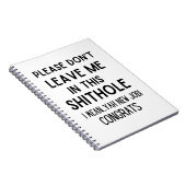 verlass mir bitte nicht... Funny Coworker verlasse Notizblock (Rechte Seite)