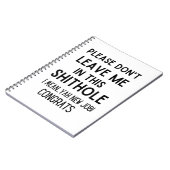 verlass mir bitte nicht... Funny Coworker verlasse Notizblock (Linke Seite)